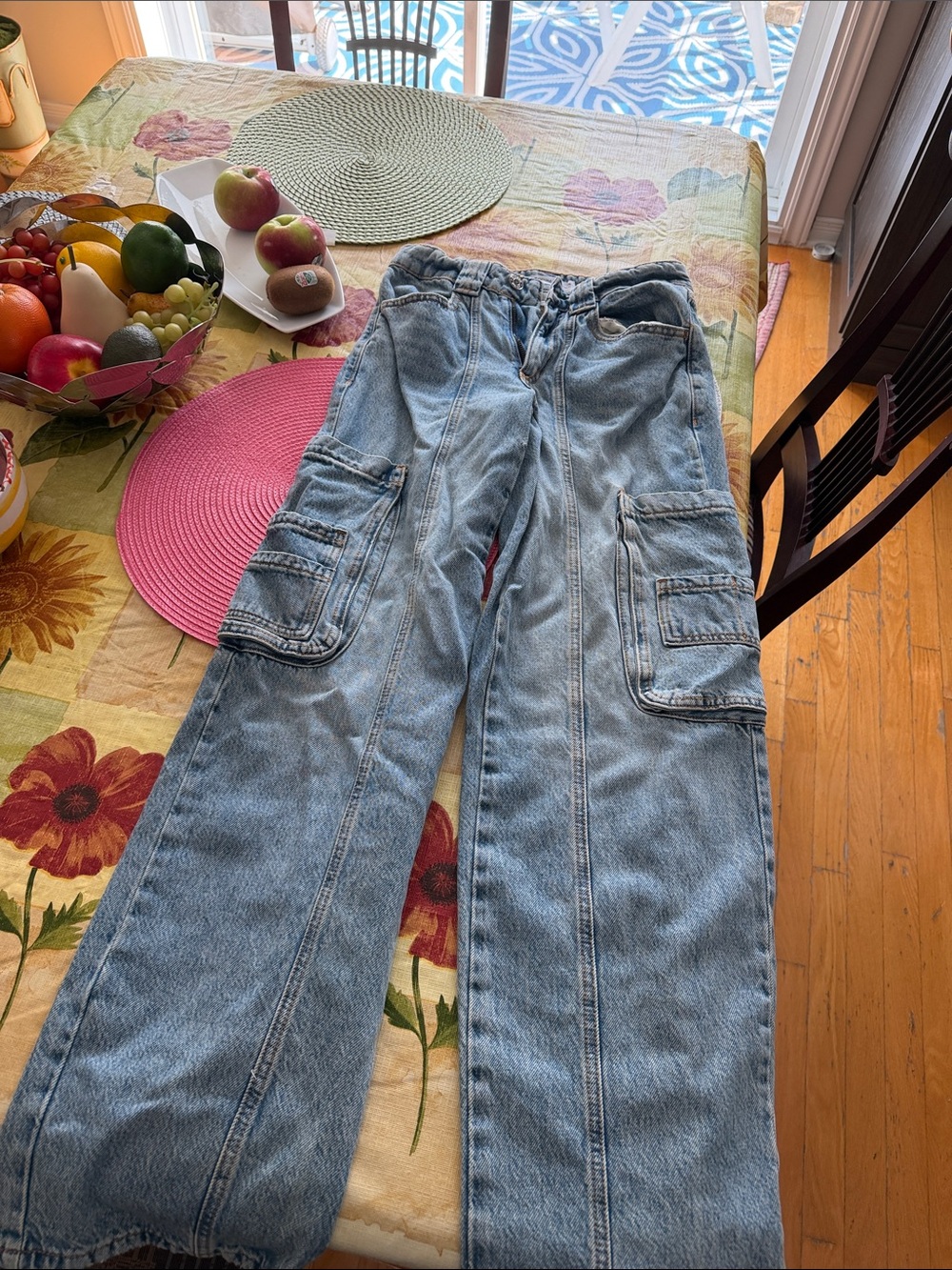 Garage Light Blue Women's Cargo Jeans
